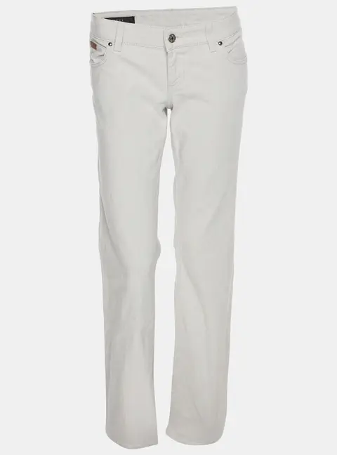 Gucci Off White Denim Wide Leg Pants M