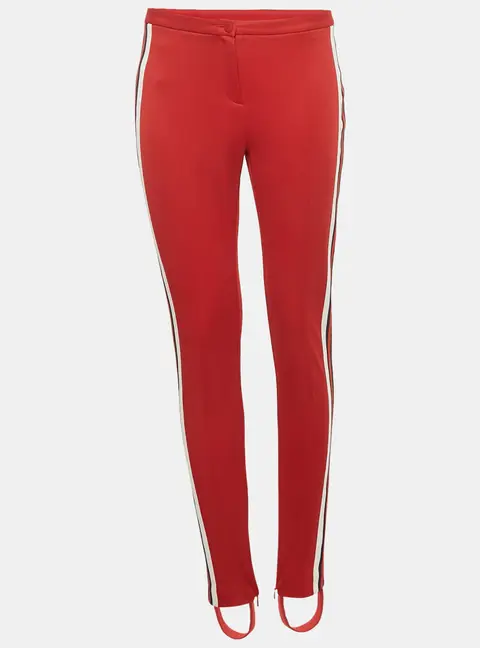 Gucci Red Jersey Striped  Sylvie Web Stirrup Pants S