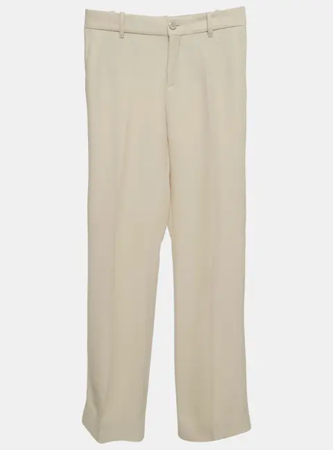 Gucci Cream Crepe Flared Trousers M