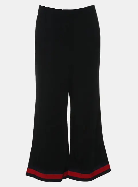 Gucci Black Web-Stripe Long Pants M