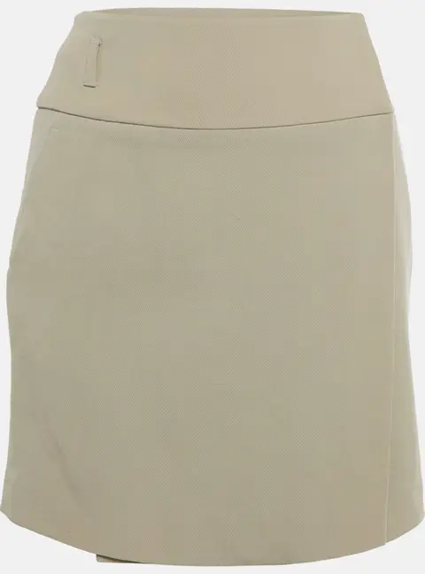 Gucci Beige Gabardine Mini Wrap Skirt S