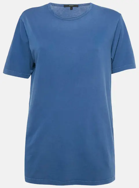 Gucci Blue Jersey Crewneck T-Shirt L