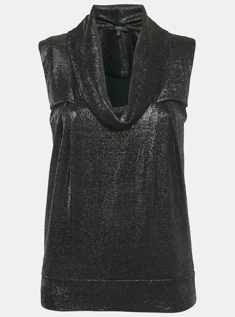 Gucci Black Lurex Sleeveless Top M