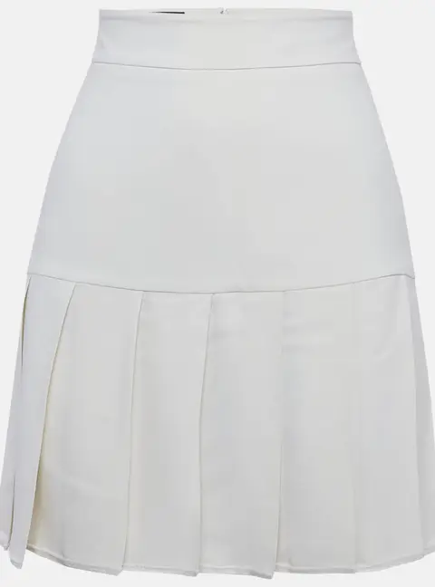 Gucci Cream Sateen Pleated Mini Skirt S