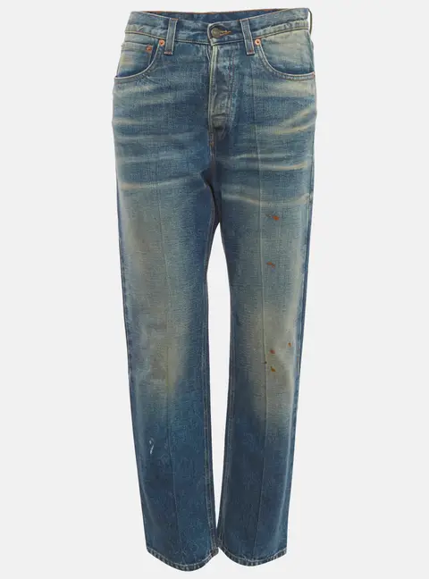 Gucci Blue Denim High-Rise Jeans M/Waist 30"