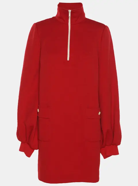 Gucci Red GG Monogram Jersey Mini Dress S