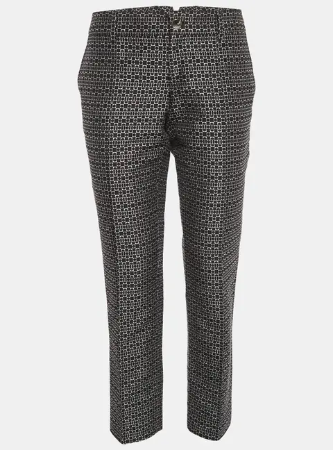 Gucci Black Jacquard Slim Fit Trousers M