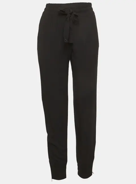Gucci Black Twill Zip Detail Joggers S