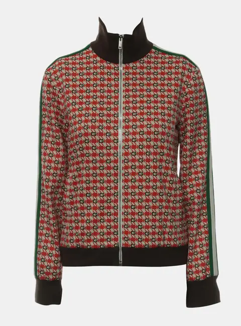 Gucci G Geometric Jacquard Zip-Up Jacket