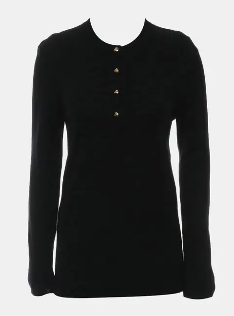 Gucci Half Button Cashmere Top