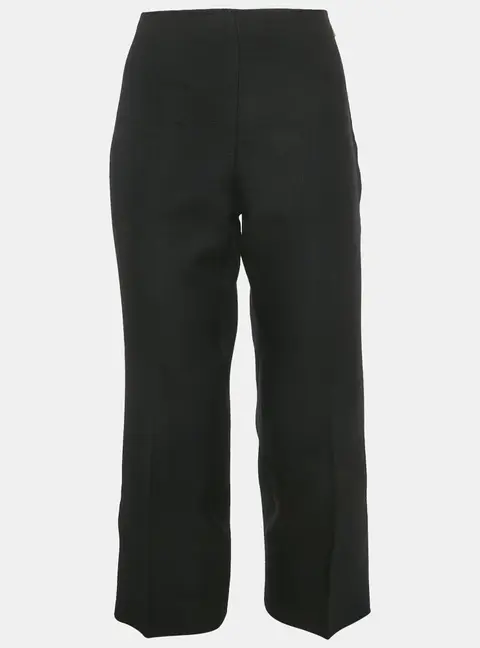 Gucci Black Viscose Pleat Front Trousers M