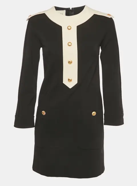 Gucci Black Stretch Crepe Shift Dress XS