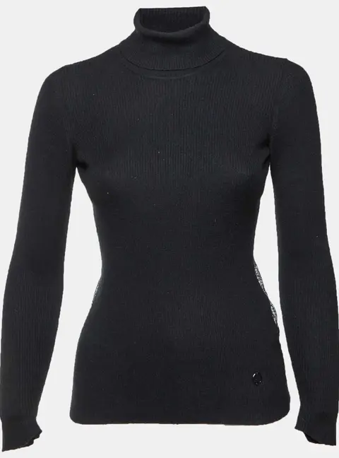 Gucci Black Cashmere Turtle Neck Sweatshirt S