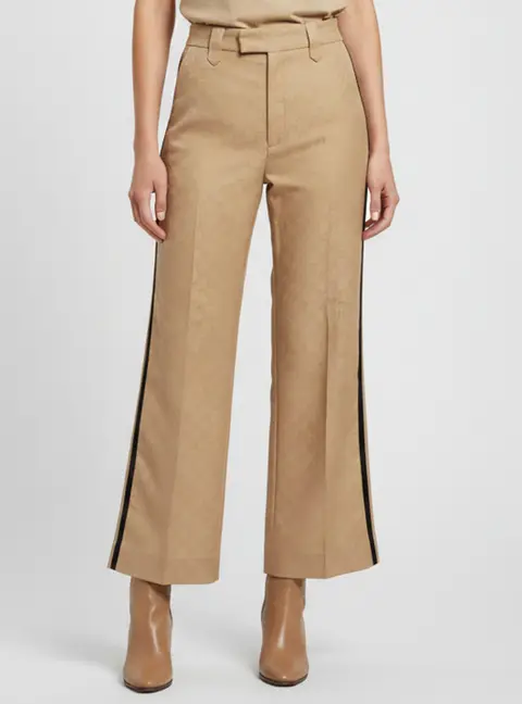 Gucci x Adidas Beige Monogram Jacquard Straight Fit Pants L