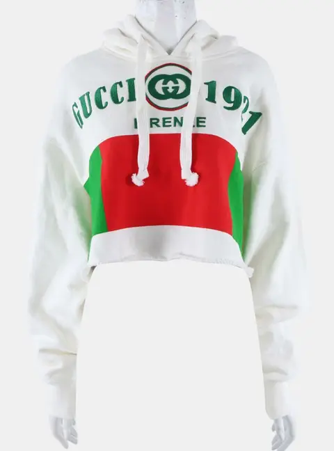 Gucci long-sleeve cropped hoodie S