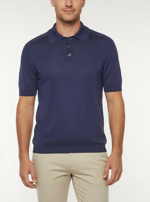 Gucci Navy Blue Knit Short Sleeve T-Shirt S