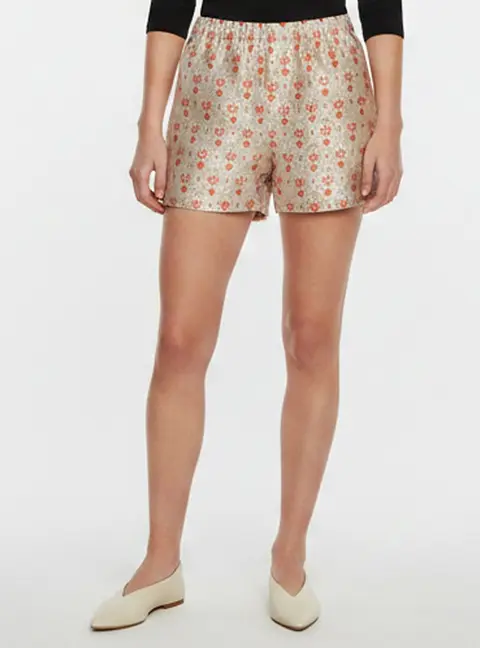 Gucci Gold/ Orange Lurex Jacquard Regular Fit Short L