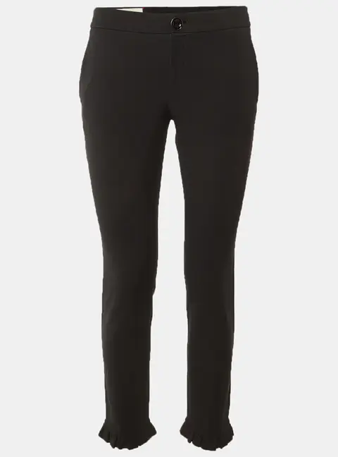 Gucci Black Stretch Knit Ruffle Hem Pants S