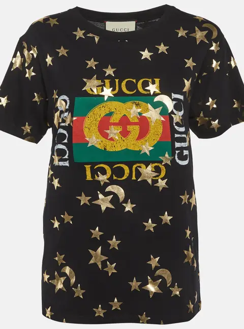 Gucci Black Moon and Stars Print Jersey T-Shirt XS