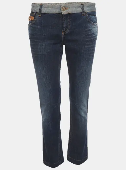 Gucci Blue Denim Horsebit Detail Skinny Jeans M/Waist 30"
