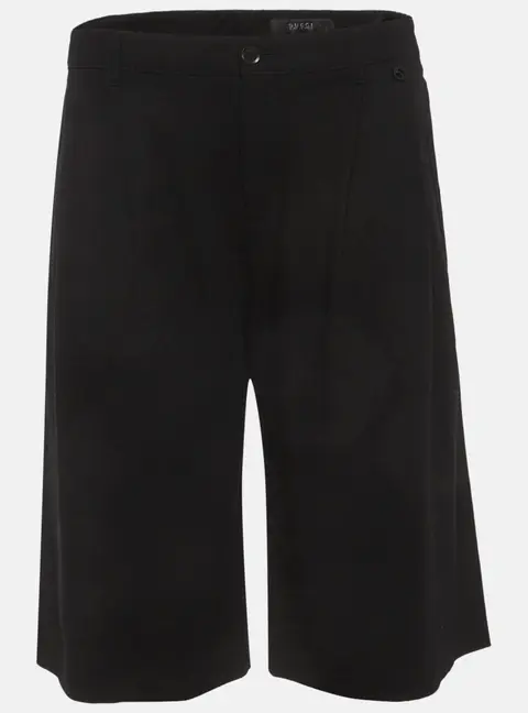 Gucci Black Stretch Crepe Pleated Shorts S