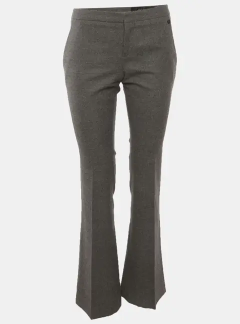 Gucci Grey Wool Blend Zip Up Formal Trousers S