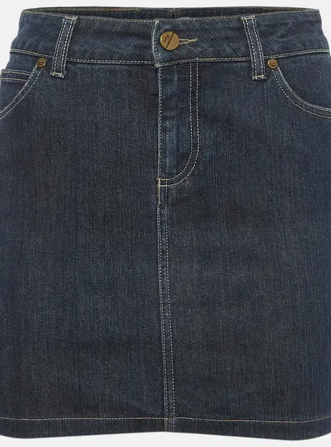 Gucci Blue Denim Mini Skirt S