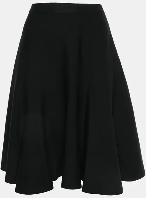 Gucci Black Stretch Wool Flared Short Skirt XS
