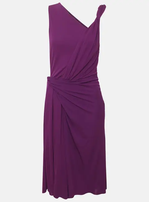 Gucci Purple Jersey Sleeveless Midi Dress M