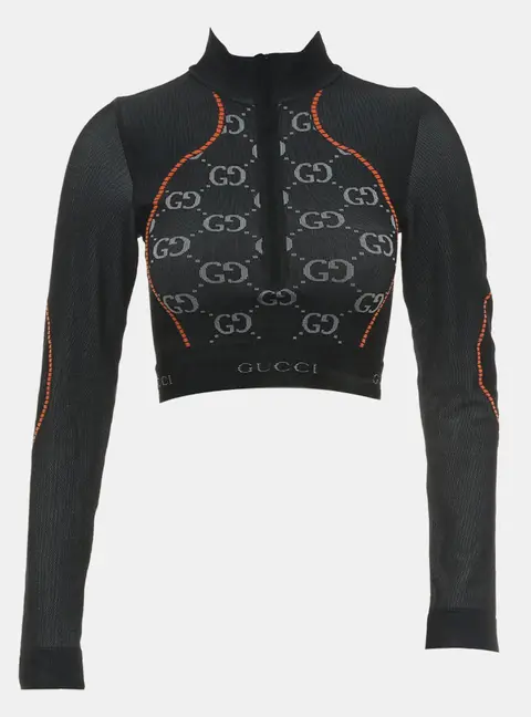 Gucci GG Jersey Jacquard Crop Top S