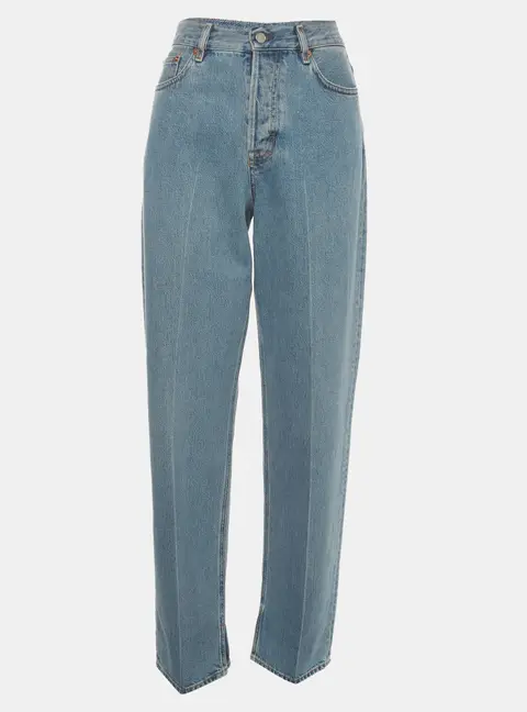 Gucci Blue Distressed Denim Cropped Jeans XS/Waist 30"