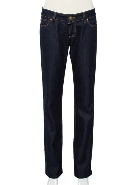 Gucci Navy Blue Denim Straight Leg Jeans S