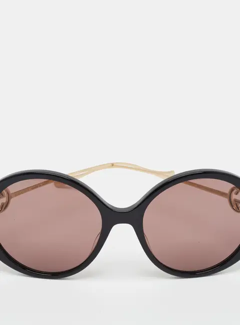 Gucci Black GG1202S Interlocking G Round Sunglasses