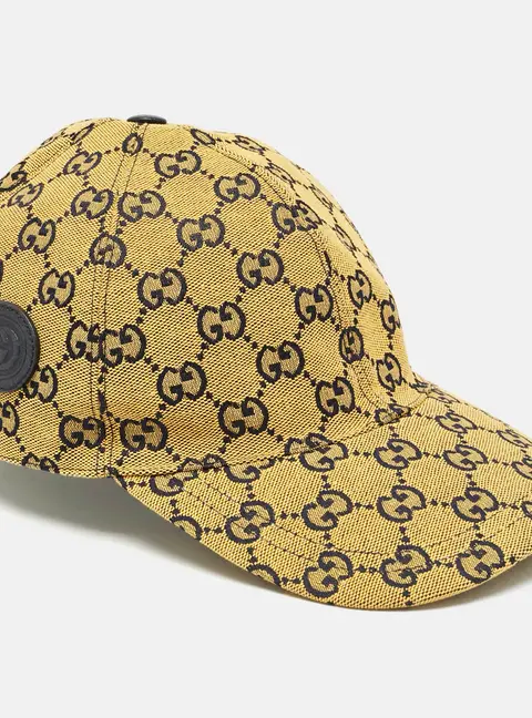 Gucci Yellow GG Canvas Baseball Cap S