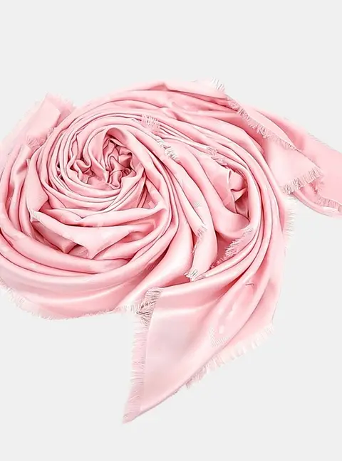 Gucci Pink Silk Muffler and Shawl