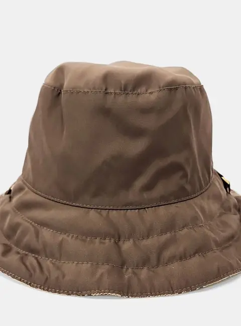 Gucci Brown Fabric Reversible Hat