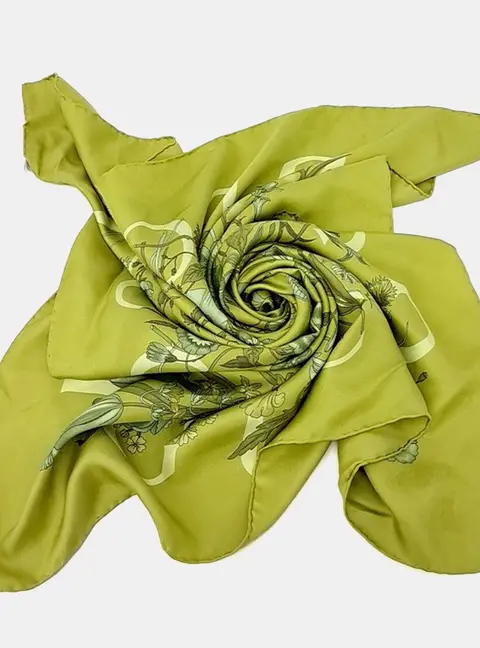 Gucci Green Silk Scarf