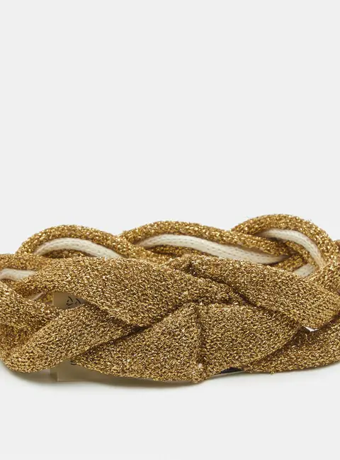 Gucci Metallic Lurex Braided Scrunchie L