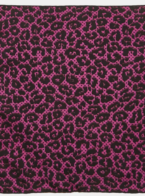 Gucci Purple Leopard Print Silk Handkerchief