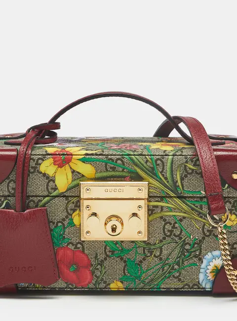 Gucci Ophidia Jewelry Box Flora GG Supreme Canvas and Leather