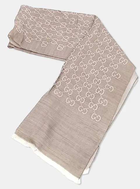 Gucci Beige Silk  Wool shawl/scarf