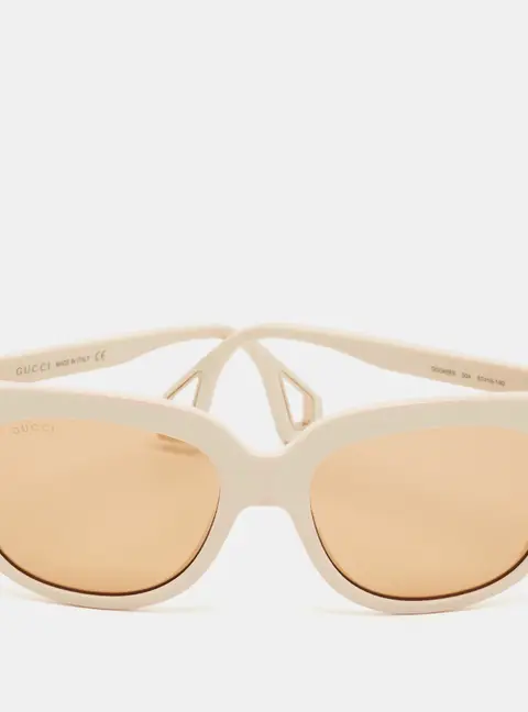 Gucci Beige/Orange GG0468S Frame Square Sunglasses