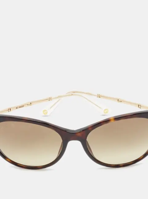 Gucci Tortoise Brown Gradient GG3771/S Bamboo Cat Eye Sunglasses