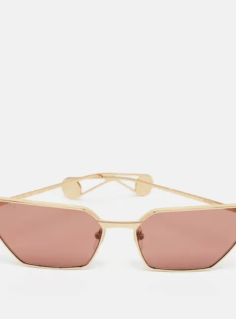 Gucci Red/Gold Tone GG0538S Cat Eye Sunglasses