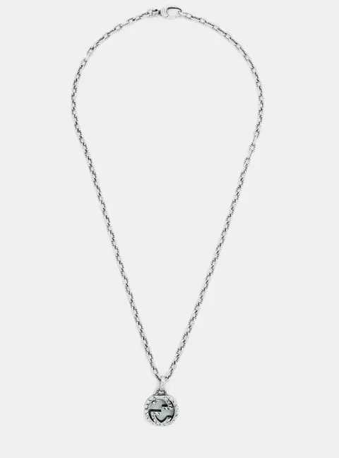 Gucci Interlocking G Sterling Silver Pendant Necklace