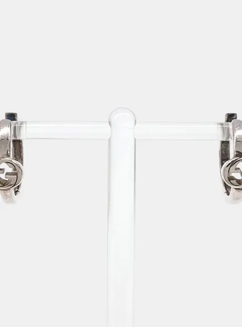 Gucci Silver Interlocking Earrings