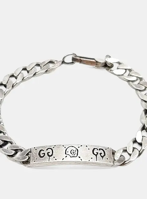 Gucci Silver Ghost Chain Bracelet