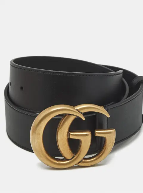 Gucci GG Marmont 70CM Belt Black Leather