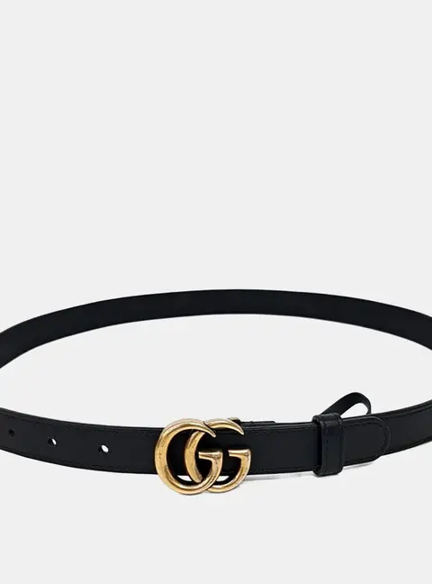 Gucci Leather Black Marmont Belt (409417)
