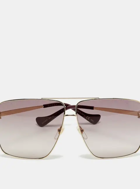 Gucci Purple Gradient GG1087S Chain Square Sunglasses